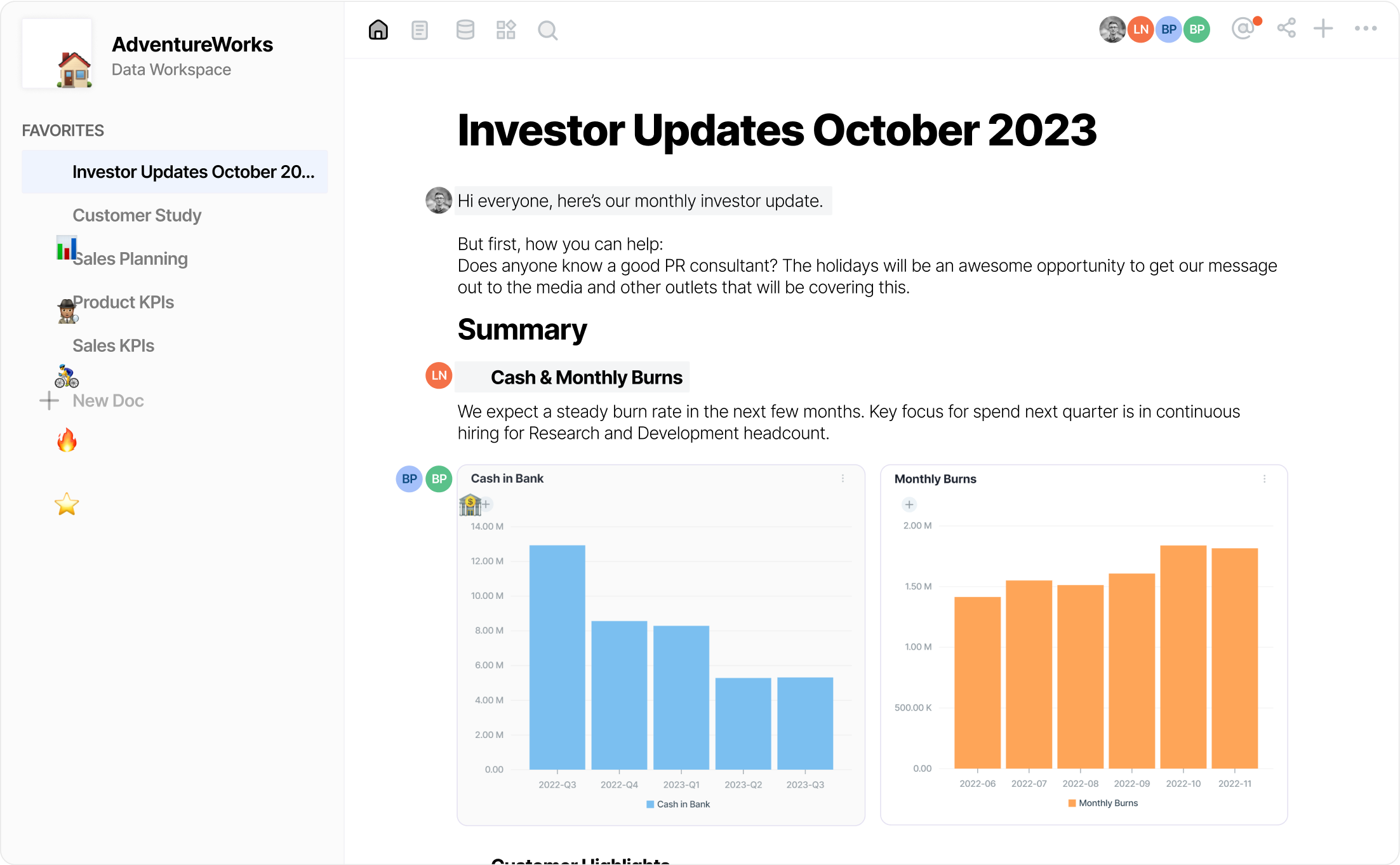 Instant, always-up-to-date reports